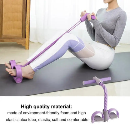 Pedal Resistance Band 6-Tube Yoga Pedal Puller Multifunctional Fitness Equipment Stretching Exercise Bands Pedal for Abdomen