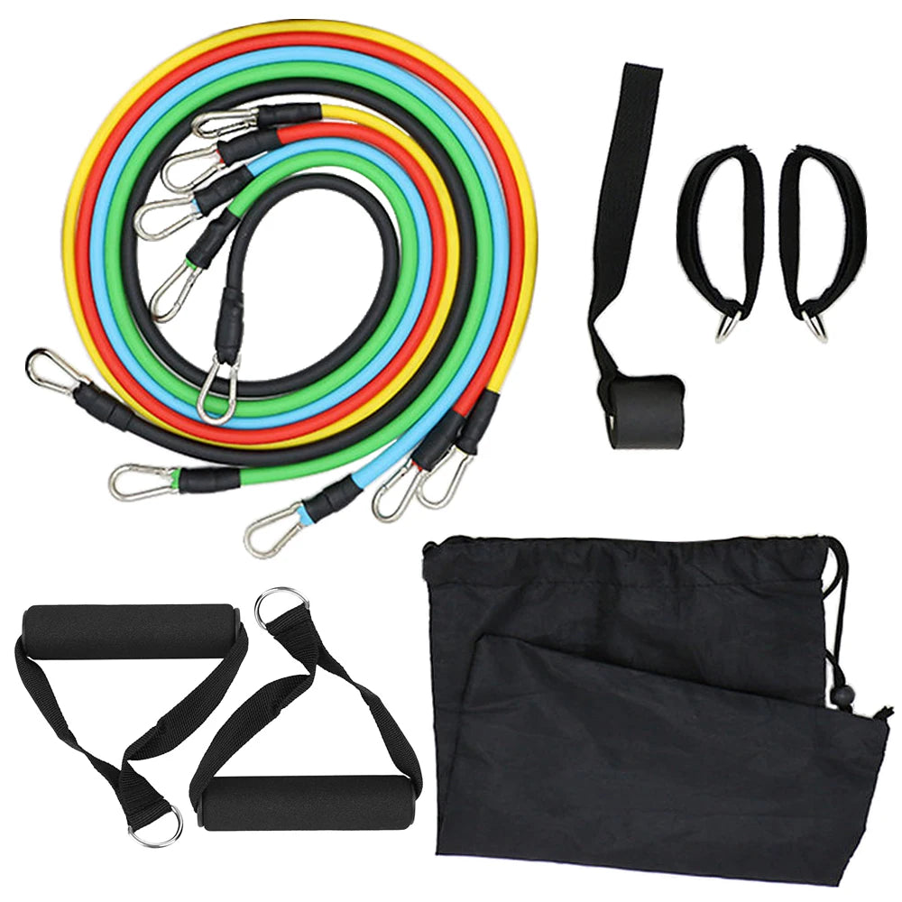 TOMSHOO Resistance Bands Fitness Yoga Home Gym Exercise Resistance Bands Latex Gym Strength Training Loops Bands Gym Workout